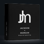 Personalized Initials Logo Business Binder<br><div class="desc">Keep your important documents organized and professional with this Personalized Initials Logo Business Binder. Featuring a modern design with two initials and your business name in sans-serif font, this binder is sure to make a great first impression. The white font on a sleek black background gives it a professional and...</div>