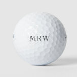 Personalized Initials Monogram Classic Black Golf Balls at Zazzle
