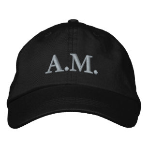 Personalized Initials Monogram Luxury Style Embroidered Baseball Cap