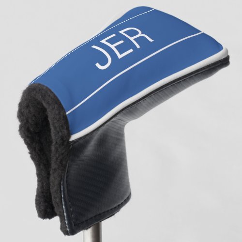 Personalized Initials Monogrammed Blue Protective Golf Head Cover