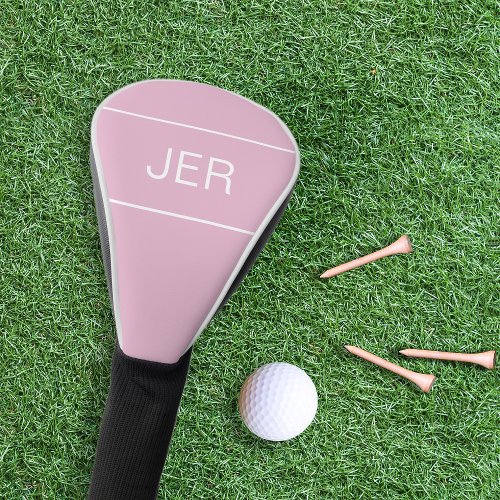 Personalized Initials Monogrammed Protective Pink Golf Head Cover