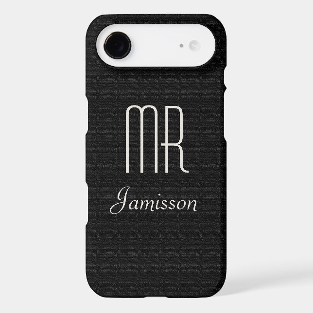 Personalized Initials MR Black HIS Case-Mate iPhone Case (Back)