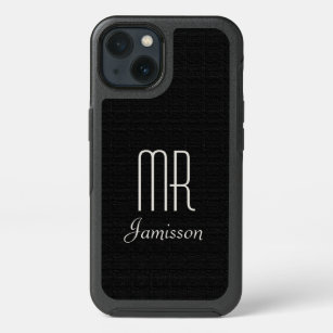 Personalized Initials MR Black HIS Groom iPhone 13 Case