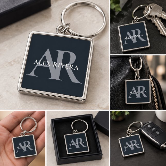 Personalized Initials & Name Monogram Keychain (Creator Uploaded)