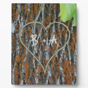 Personalized Initials On A Tree Plaque by BuzBuzBuz at Zazzle