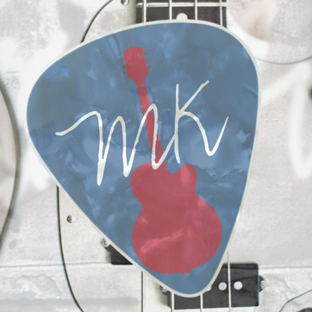 Personalized Initials Pearl Celluloid Guitar Pick