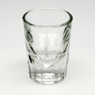 Personalized Initials Sand Etched Shot Glass