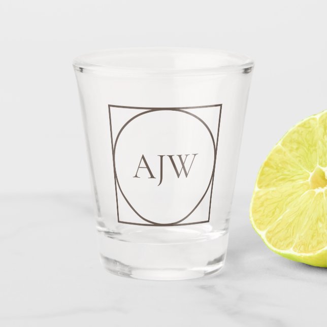 Personalized initials shot glass (Front)
