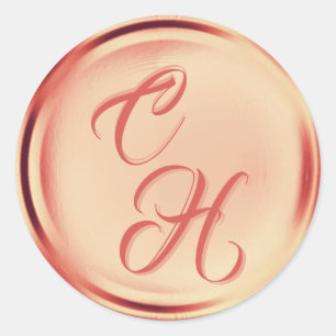 Personalized Initials Terracotta Faux Wax Seal