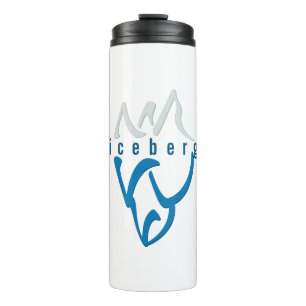 Personalized Inspirational Blue Abstract Iceberg Thermal Tumbler