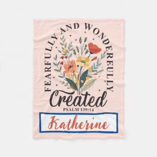 Personalized Inspirational Christian Bible Verse Fleece Blanket