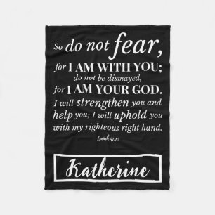 Personalized Inspirational Christian Bible Verse Fleece Blanket