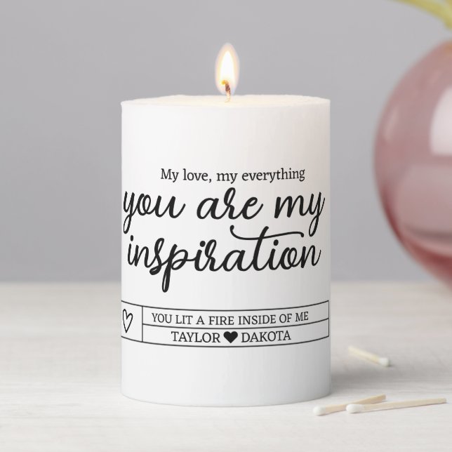 Personalized Inspirational Love Pillar Candle (In Situ)
