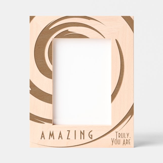 Personalized Inspirational Modern Abstract Twirl Engraved Frames (Front)