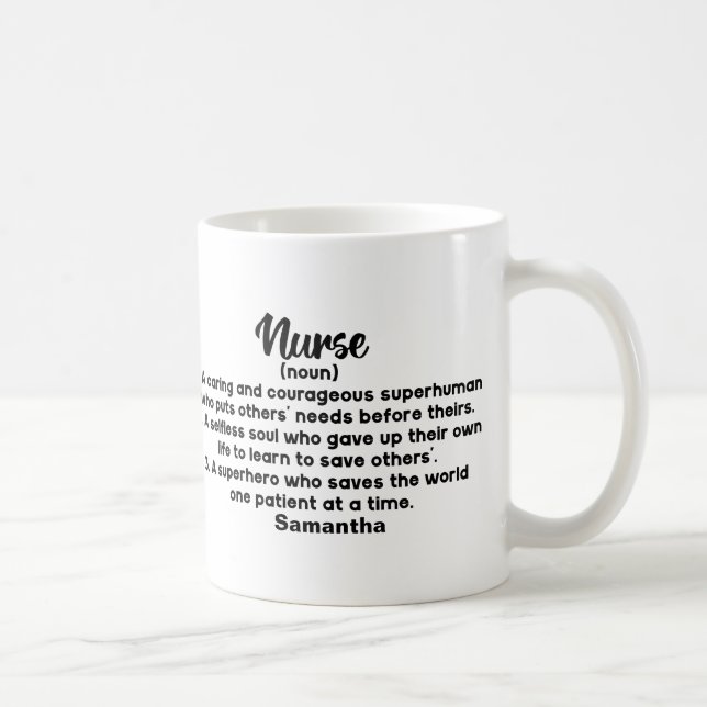 Personalized Inspirational Nurse Definition  Coffee Mug (Right)