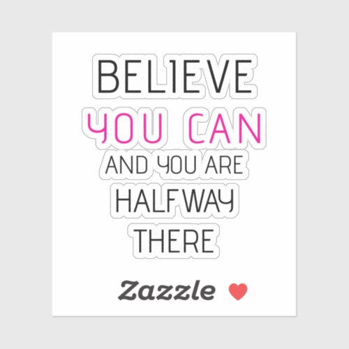Personalized Inspirational Quote Sticker