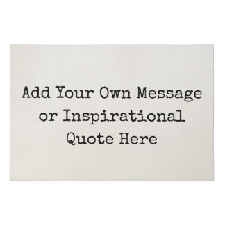 Personalized Inspirational Quotes DIY Motivational Faux Canvas Print
