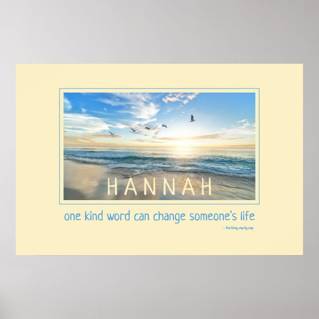 Personalized Inspirational Quotes KIND WORDS Poster (Front)