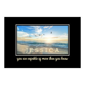 Personalized Inspirational Quotes You Are Capable Poster
