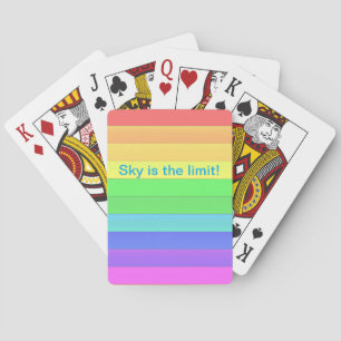 Personalized Inspirational Rainbow Color Stripes Poker Cards