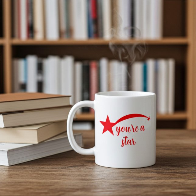Personalized Inspirational Red Stars Mug (Creator Uploaded)
