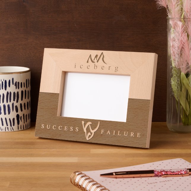 Personalized Inspirational Success Failure Iceberg Engraved Frames (Left)