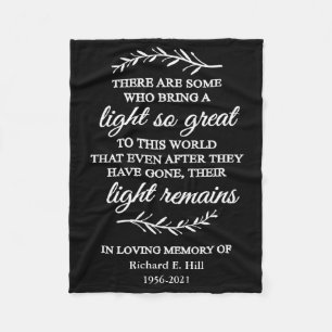 Personalized Inspirational The Light Remains Fleece Blanket