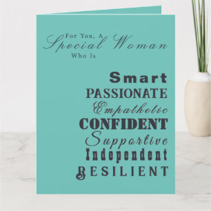 Personalized Inspirational Women, Thank You  Card