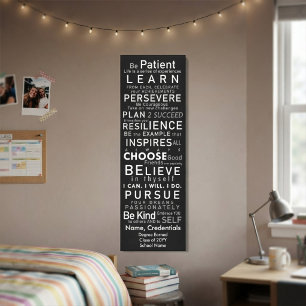 Personalized Inspirational Words for Teen Graduate Canvas Print