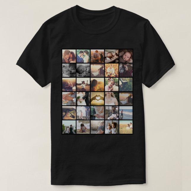 Personalized instagram photo collage T-Shirt (Design Front)