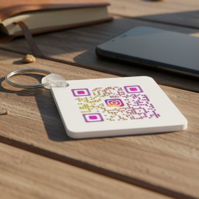 Personalized Instagram QR Code  Keychain (Personalized Instagram QR Code Keychain)