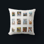 Personalized Instant Film 12 Photo Collage Throw Pillow<br><div class="desc">Create your own photo collage throw pillow featuring 12 of your favorite pictures in an instant film style frame.</div>
