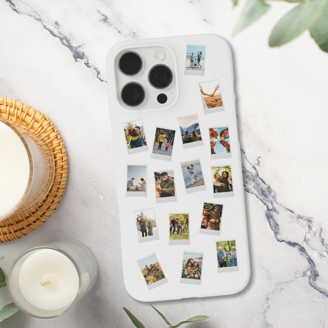 Personalized Instant Film 16 Photo Collage Case-Mate iPhone Case (Creator Uploaded)