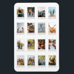 Personalized Instant Film 16 Photo Collage Magnet<br><div class="desc">Create your own photo collage magnet featuring 16 of your favorite pictures in an instant film style frame.</div>