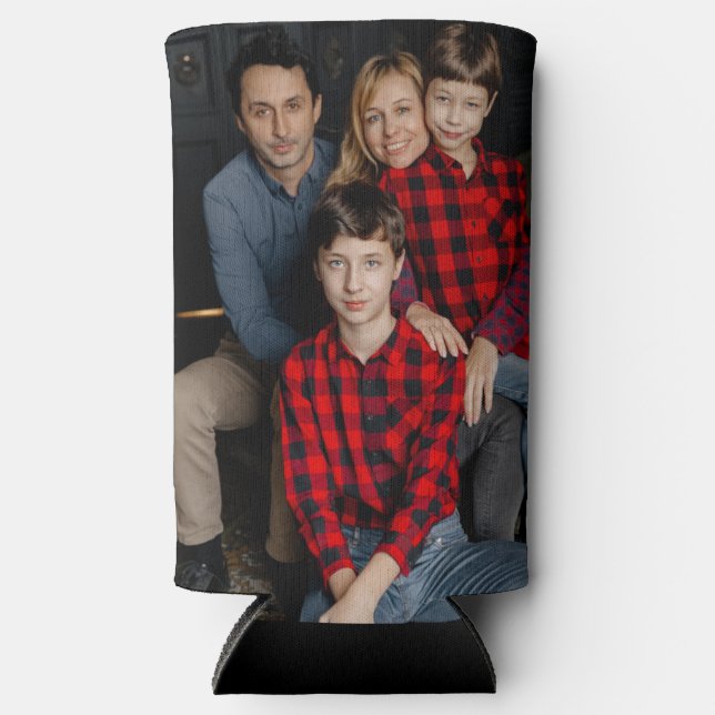 Personalized Insulated Can cooler, Custom photo ca Seltzer Can Cooler (Front)
