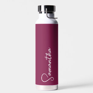 Personalized Insulated Water Bottle – Burgundy