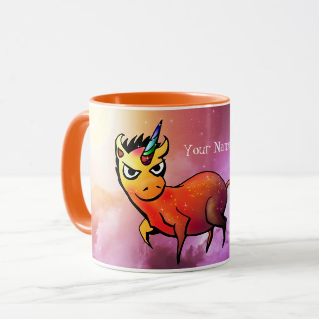 Personalized Inter-Galactic Mars Landing Unicorn Mug (Front Left)