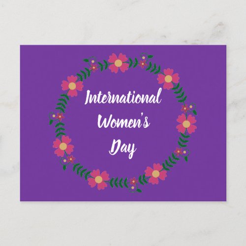 Personalized International Womens Day Invitation Postcard