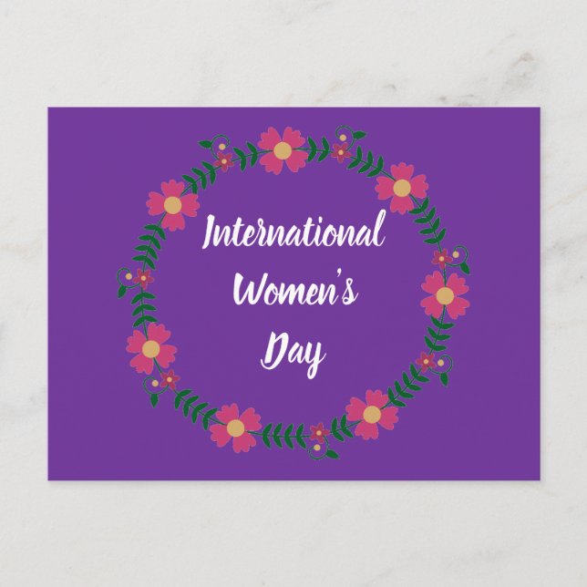 Personalized International Womens Day Invitation Postcard (Front)