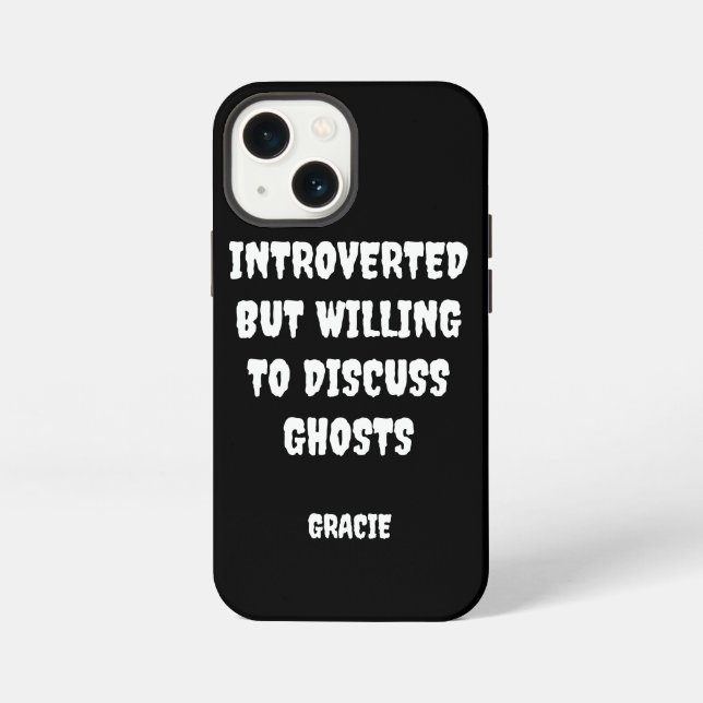 Personalized Introverted Ghost  Iphone Case (Back)