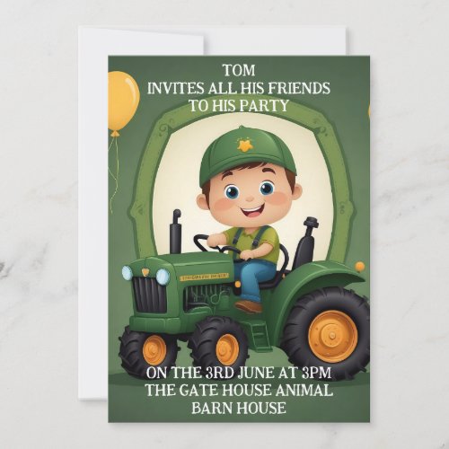 Personalized invitation birthday card invites