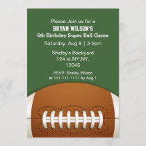 Personalized Invites Sports Party football theme