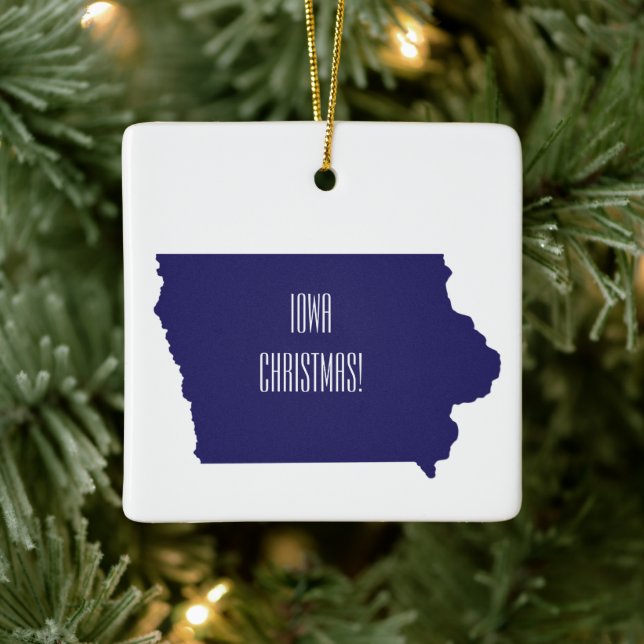 Personalized Iowa Ornament (Tree)