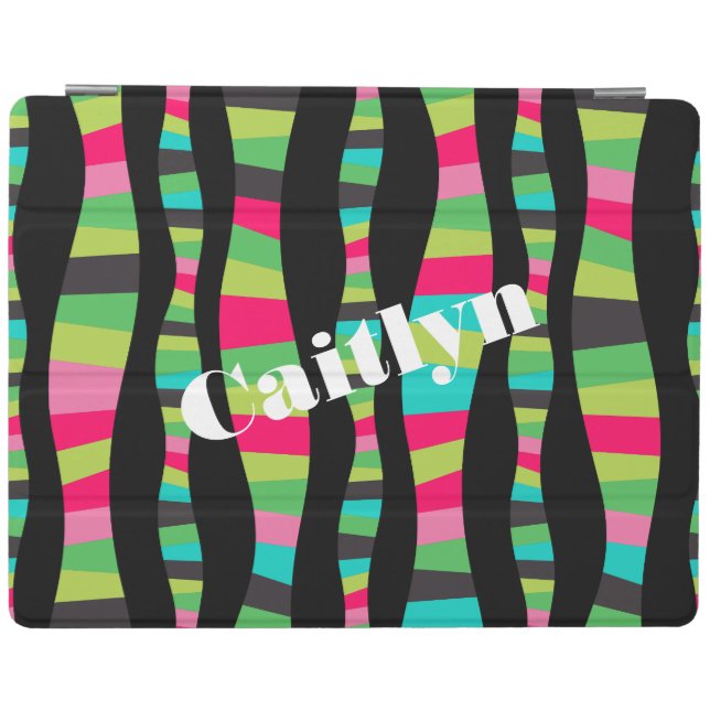 Personalized iPad Mini Cover | Funky Stripes (Horizontal)
