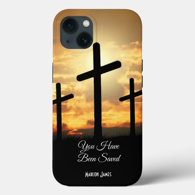 Personalized iPhone 13 Case Christianity Cross (Back)