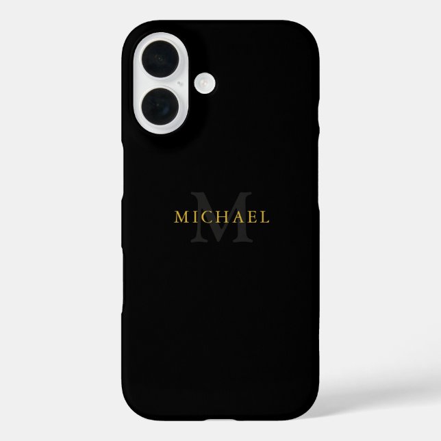 Personalized iPhone 16 Case with Name & Initial (Back)