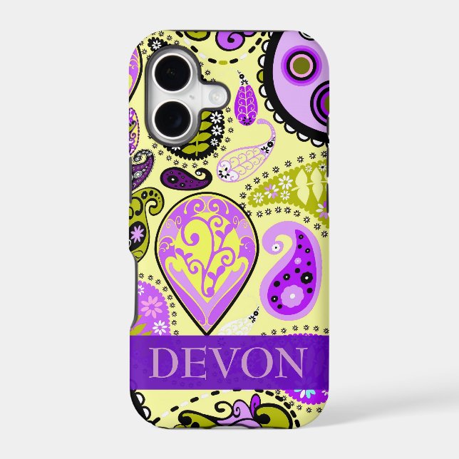 Personalized iPhone 5 Paisley Mobile Device Case (Back)
