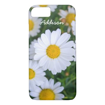 Personalized Iphone 7 Cases Daisy Add Your Text by online_store at Zazzle