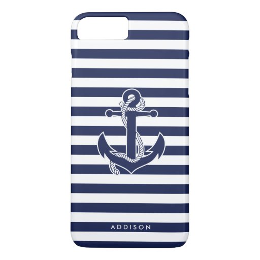 Personalized iPhone 7 Plus Cases Nautical Anchor