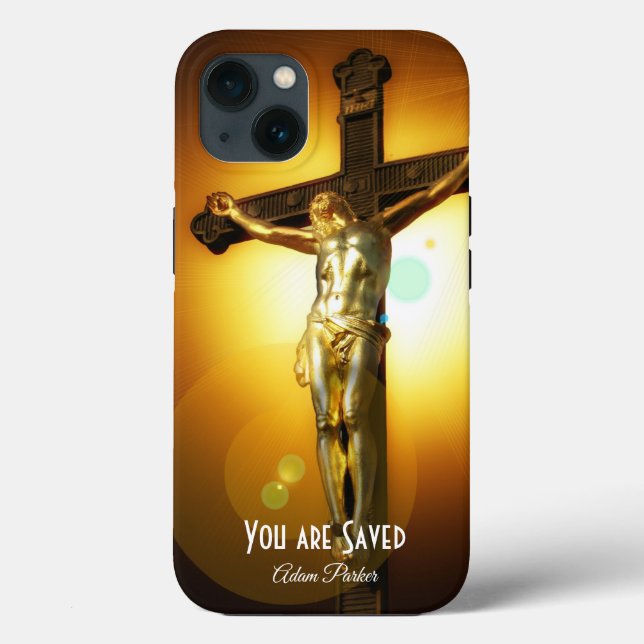 Personalized iPhone Case Jesus Cross (Back)